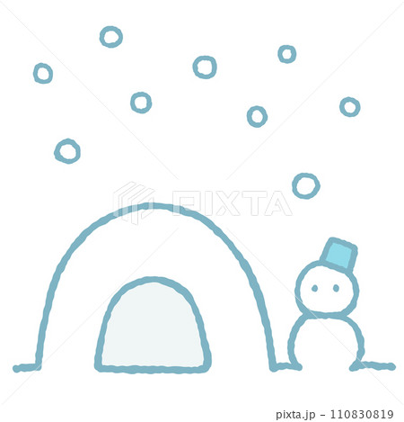 シンプルな冬のイラスト 110830819