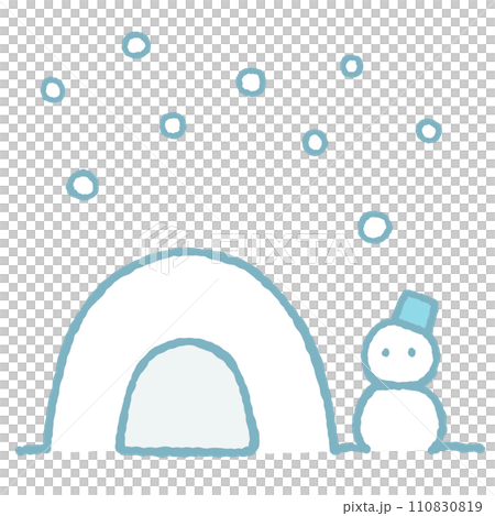 シンプルな冬のイラスト 110830819