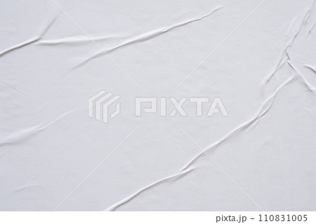 white crumpled and creased paper poster texture background 110831005