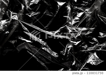 transparent plastic film wrap overlay texture background 110831730