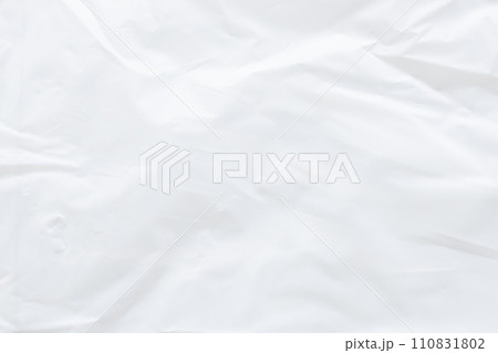White plastic bag texture background close up 110831802