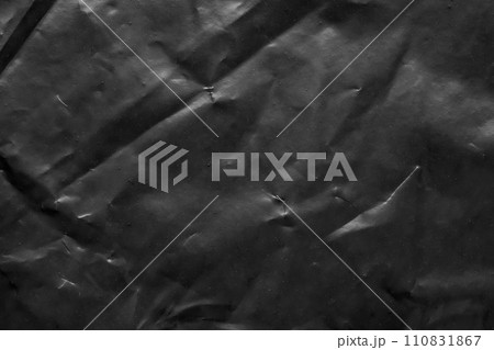 transparent plastic bag wrap overlay texture on black background transparent plastic bag wrap overlay texture on black background 110831867