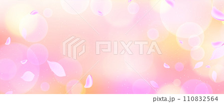 桜の花びらが舞う、春の背景イメージ 桜の花びらが舞う、春の背景イメージ 110832564