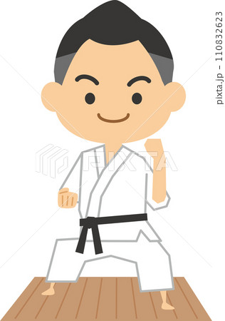 空手をする男性のイメージイラスト 110832623