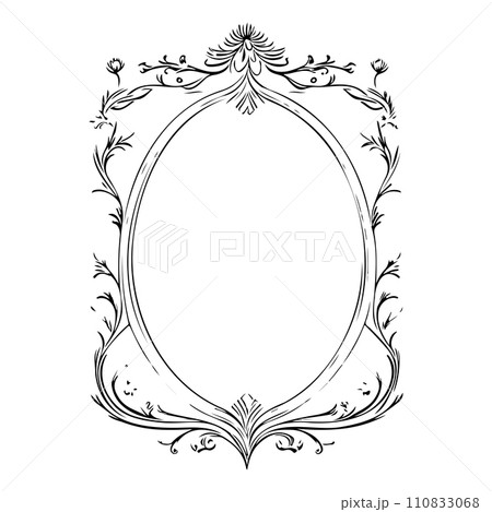 wedding frame ornament vintage illustration sketch hand draw black wedding frame ornament vintage illustration sketch hand draw black 110833068