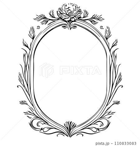 wedding frame ornament vintage illustration sketch hand draw black wedding frame ornament vintage illustration sketch hand draw black 110833083