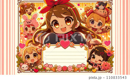 バレンタインメッセージカード バレンタインメッセージカード 110833543