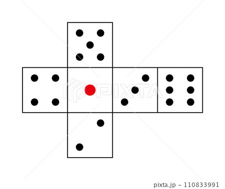 サイコロの展開図のイラスト素材 [110833991] - PIXTA
