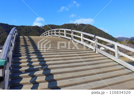 錦帯橋と岩国城 錦帯橋と岩国城 110834320