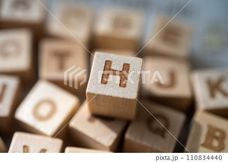 ウッドブロックのイメージフォト ウッドブロックのイメージフォト 110834440