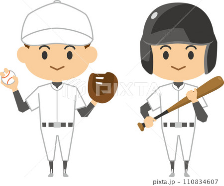 男子野球選手のイメージイラスト 110834607