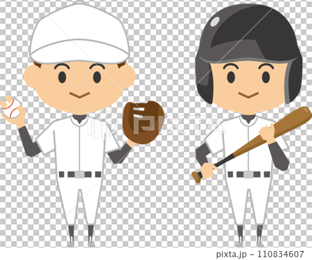 一名男性棒球運動員的圖像插圖 一名男性棒球運動員的圖像插圖 110834607