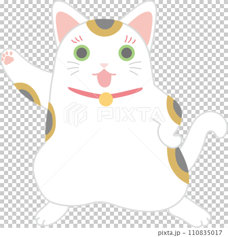 招き猫_三毛猫まねき猫_右手あげてヲタダンス_金運まねき_踊る招き猫 招き猫_三毛猫まねき猫_右手あげてヲタダンス_金運まねき_踊る招き猫 110835017
