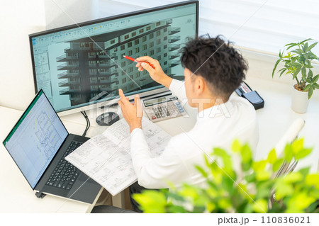 三次元CAD　立体的　3DCG　建築設計　プロジェクト管理　外観　1人 110836021