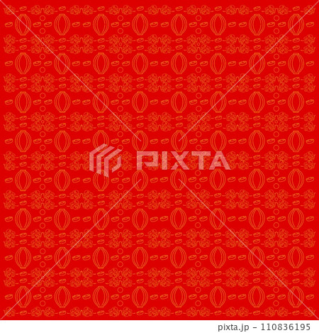 Chinese new year backgrounds. red fabric pattern on a red background. seamless pattern with red colored paper texture. seamless background with gold ornament. Chinese new year backgrounds. red fabric pattern on a red background. seamless pattern with red colored paper texture. seamless background with gold ornament. 110836195