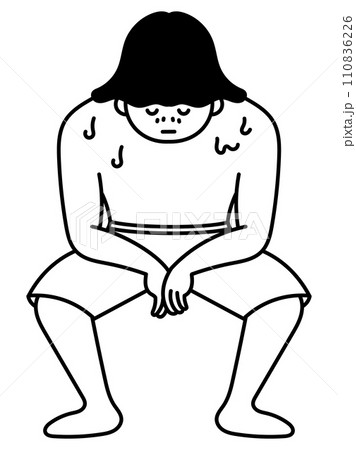 サウナで我慢する男性 サウナで我慢する男性 110836226