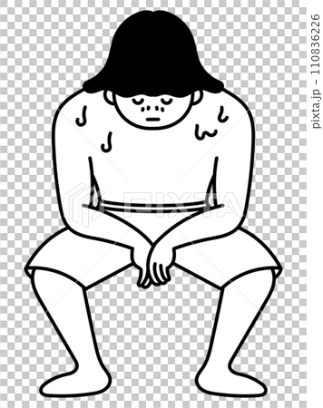 サウナで我慢する男性 サウナで我慢する男性 110836226