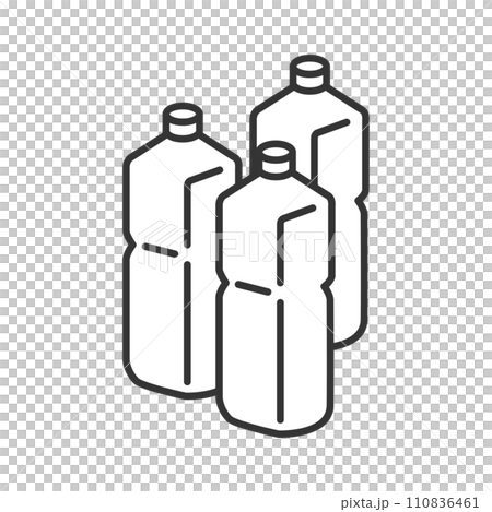 Illustration of plastic bottle disaster prevention goods 110836461