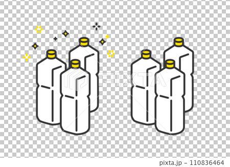 Illustration of a new plastic bottle, disaster prevention item, essential item 110836464