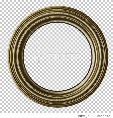 ゴールドの円形フレーム ゴールドの円形フレーム 110836632