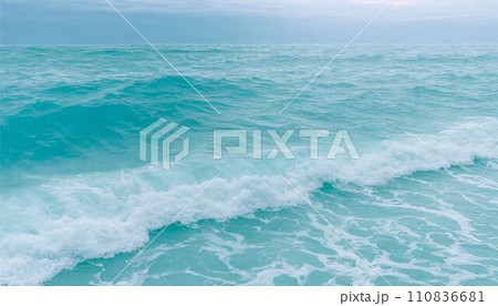 フレーム トラベル 夏 海 波 コピースペース 背景 AI生成画像のイラスト素材 [110836681] - PIXTA