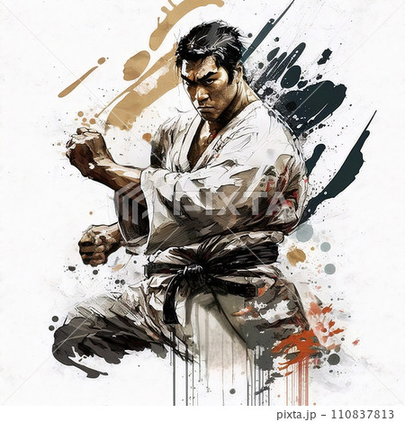 拳の道を極める男 (AI生成画像、AI画像) 110837813