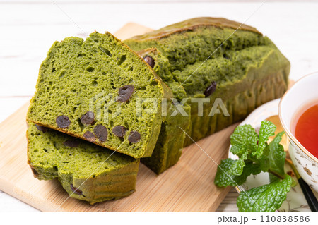 抹茶と小豆のパウンドケーキ 110838586