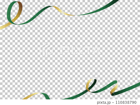 赤いリボンのデザインフレーム 110838790