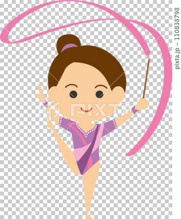 Image illustration of a female rhythmic gymnast 110838798