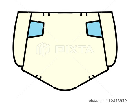 紙おむつのイラスト素材 110838959