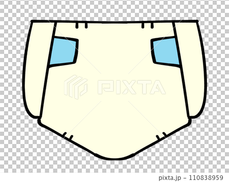 紙おむつのイラスト素材 110838959