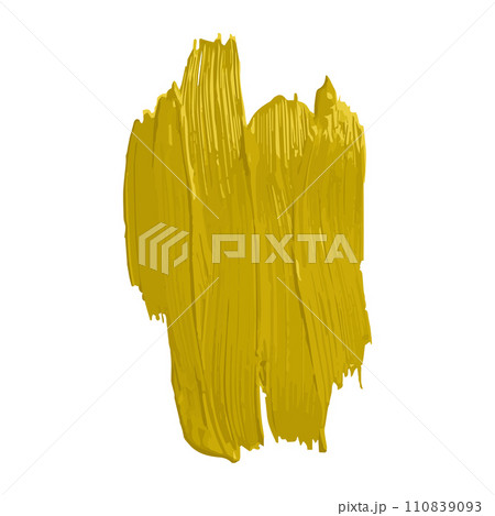 Vector design of acrylic paint texture with golden brush stroke. Design of the name, logo and banner Vector design of acrylic paint texture with golden brush stroke. Design of the name, logo and banner 110839093