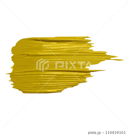 Vector design of acrylic paint texture with golden brush stroke. Design of the name, logo and banner Vector design of acrylic paint texture with golden brush stroke. Design of the name, logo and banner 110839101