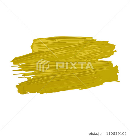 Vector design of acrylic paint texture with golden brush stroke. Design of the name, logo and banner Vector design of acrylic paint texture with golden brush stroke. Design of the name, logo and banner 110839102