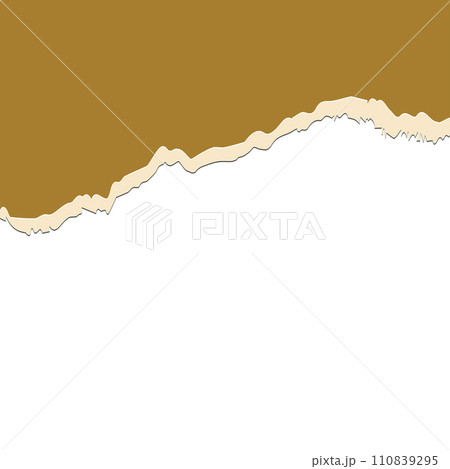 Tore off half a sheet of gray paper from the top. Vector paper design template. Tore off half a sheet of gray paper from the top. Vector paper design template. 110839295