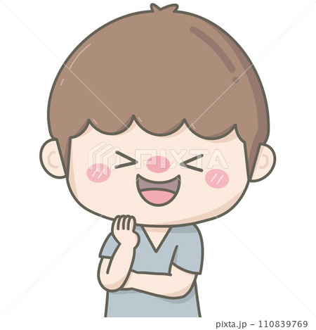 Cute little boy laughing out loud Cute little boy laughing out loud 110839769