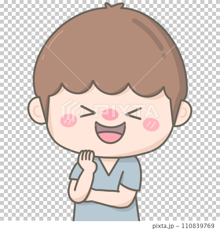 Cute little boy laughing out loud Cute little boy laughing out loud 110839769