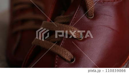 Orange red leather shoes men women 110839866
