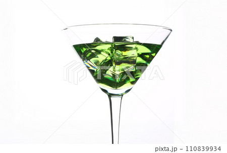 Cocktail absinthe with vodka in martini glass Cocktail absinthe with vodka in martini glass 110839934