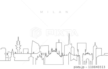 Outline Milan skyline.  110840313