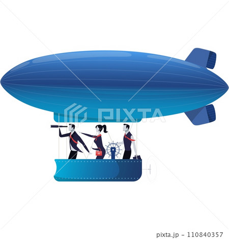 Businesspeople on air balloon vector hunting icon Businesspeople on air balloon vector hunting icon 110840357