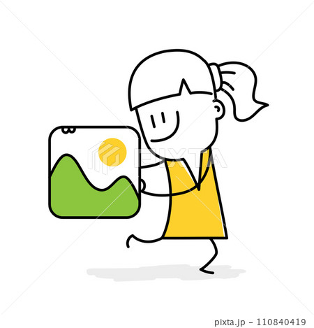 Stick figure, graphic and web design and...のイラスト素材 [110840419] - PIXTA