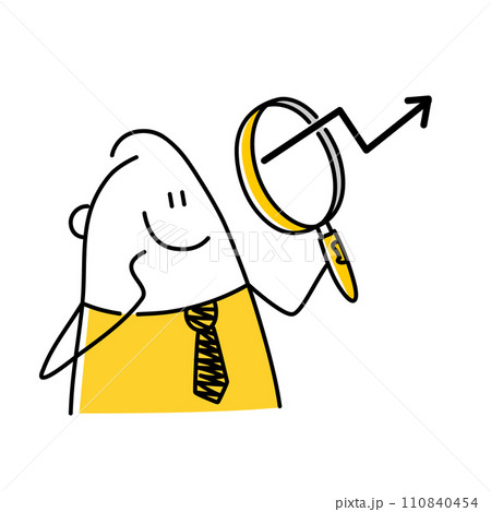 Financial analysis. Stick figure. Financial analysis. Stick figure. 110840454
