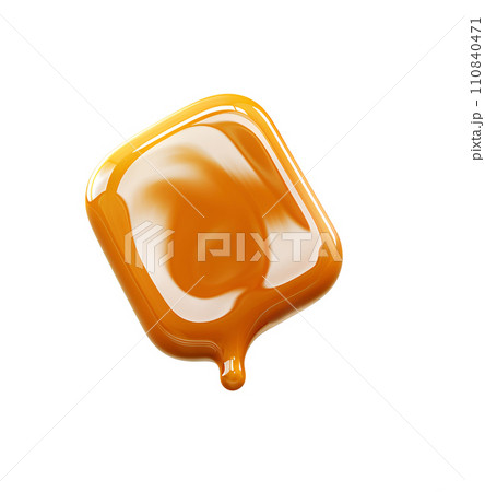 Caramel candy on white backgrounds 110840471