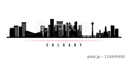 Calgary skyline horizontal banner. Calgary skyline horizontal banner. 110840480