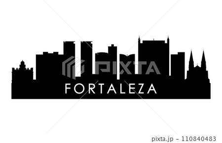 Fortaleza skyline silhouette. 110840483