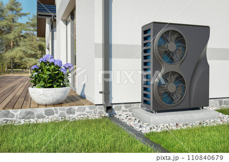 Heat pump unit -3d rendering Heat pump unit -3d rendering 110840679
