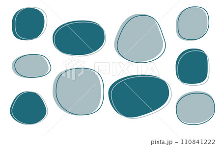 くすみカラーのシェイプ 110841222