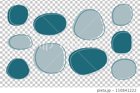くすみカラーのシェイプ 110841222