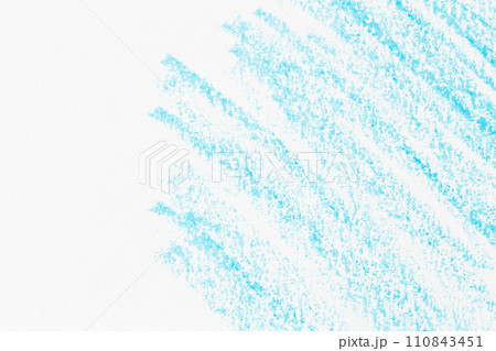 Wax crayon hand drawing blue backgroundの写真素材 [110843451] - PIXTA